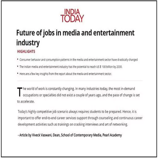 Pearl in News | Future of jobs in media and entertainment industry